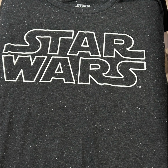 Star Wars black with white speckled short-sleeve t-shirt; size Small. - Picture 2 of 3